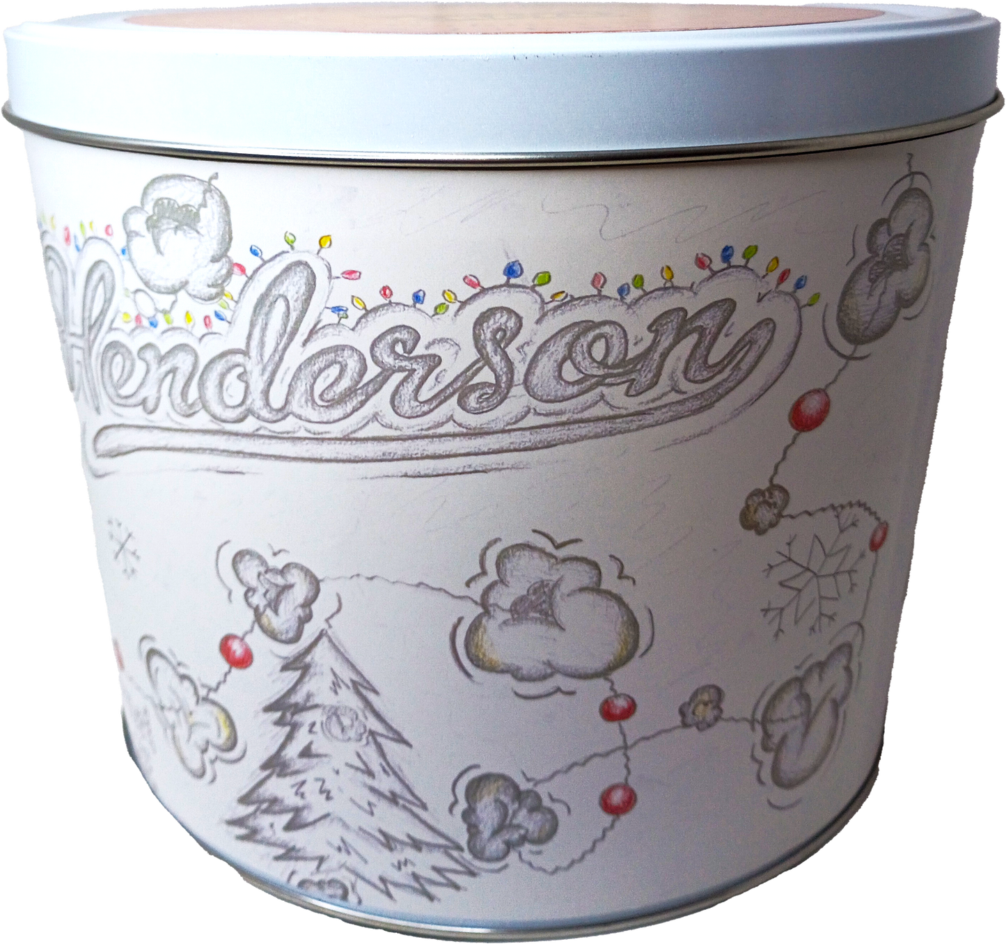 2 Gallon Popcorn Tin - Graphite Henderson